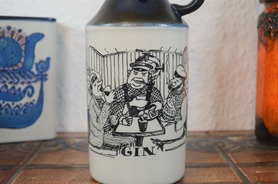 Mid-Century Aksini Stentoj Denmark Gin Bottle 1960s Danish Design