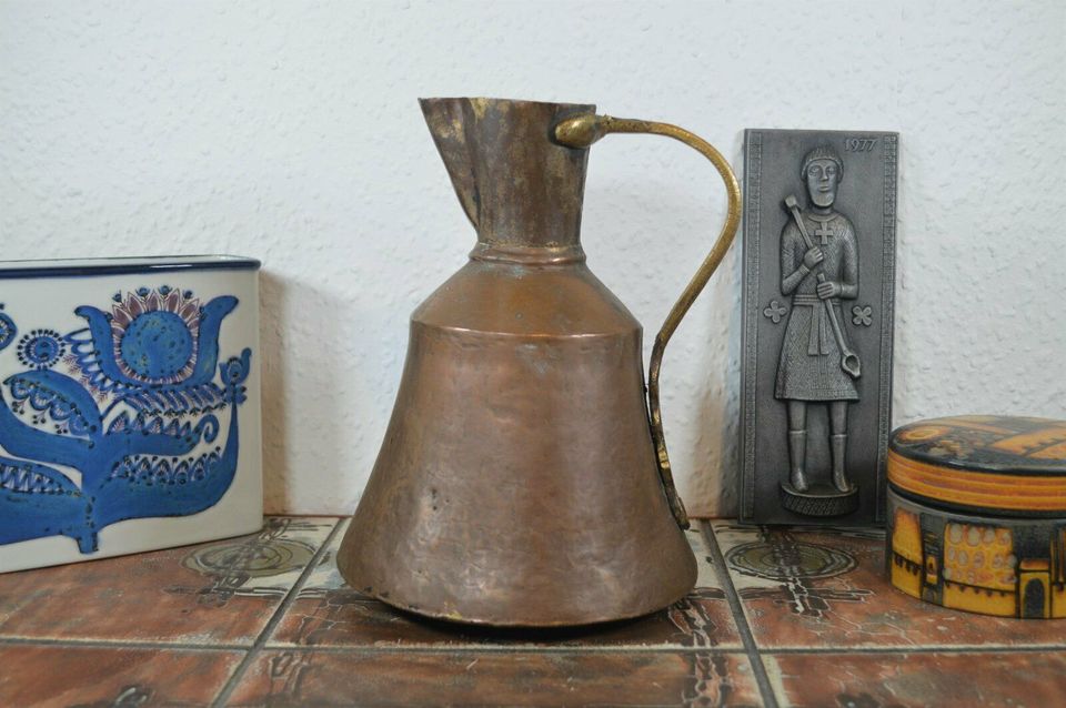 Antique Vintage Copper Jug 18th Century Craftsmanship to Brutalism