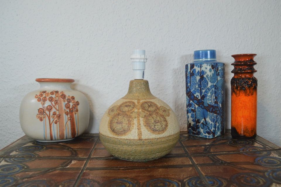 Vintage Soholm ceramic lamp Noomi Backhausen 1970s Danish design