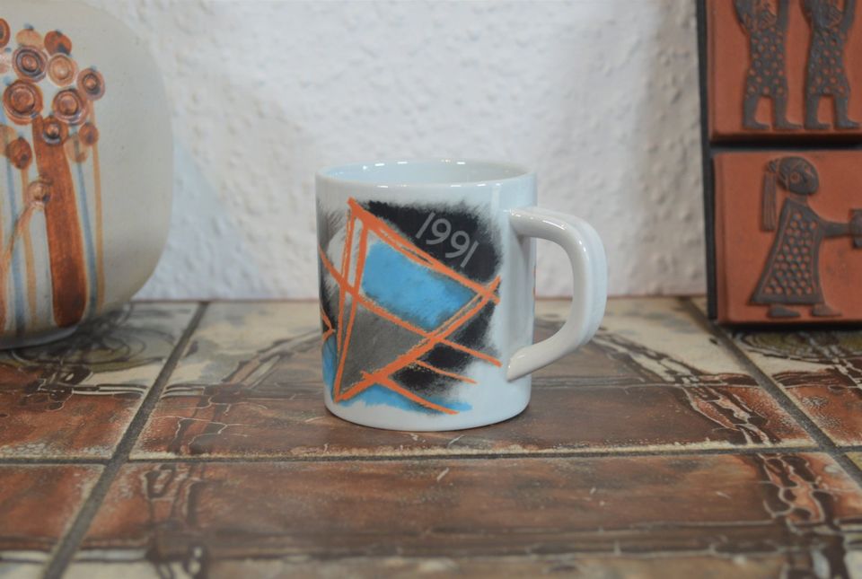 Royal Copenhagen fajance vintage mug 1991 Inger Hanmann