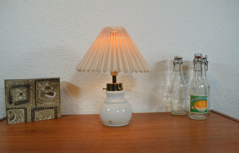 Odreco Dansk Glas Design 1980s opal glass lamp glass art Denmark