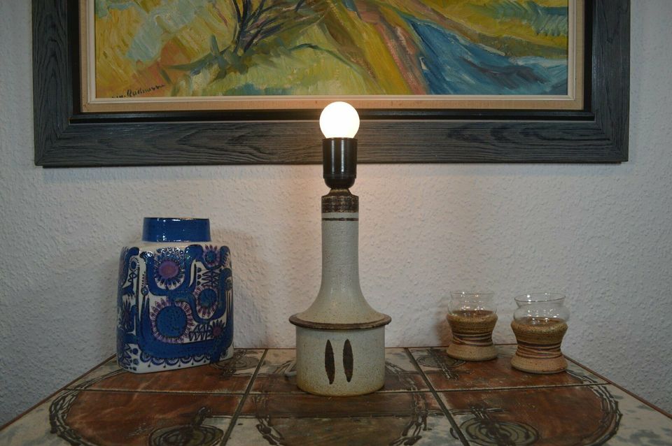 Axella Aksel Larsen Design Tischlampe 1422 Studiokeramik 1970s Dänemark