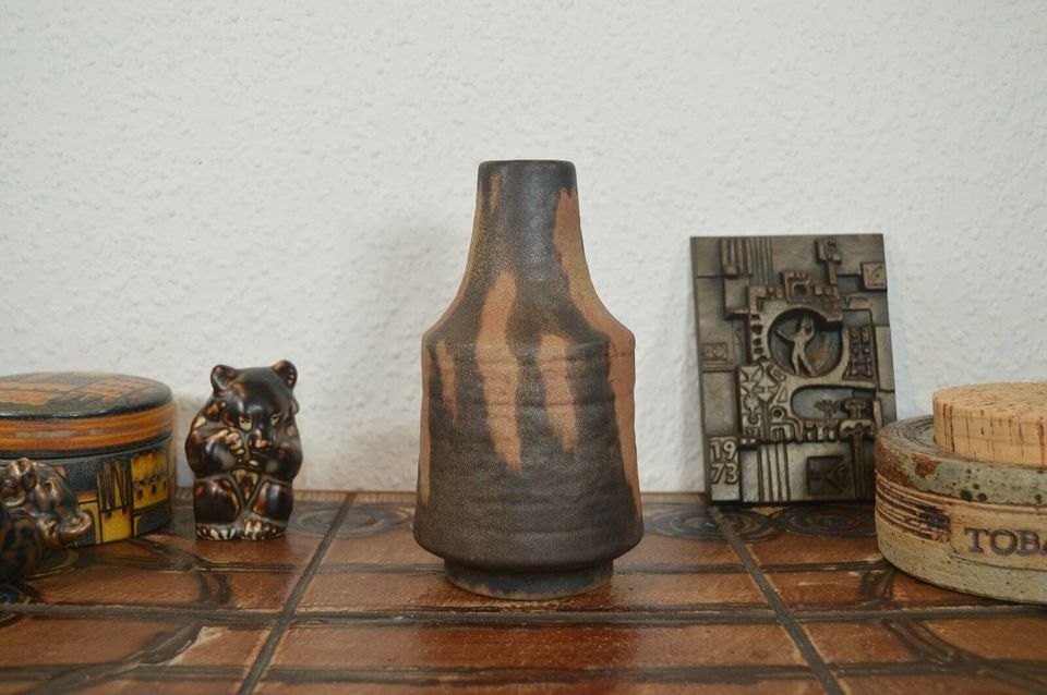 Karlsruher Majolika G137 Ceramic Vase 1960s Fat Lava Popart Design