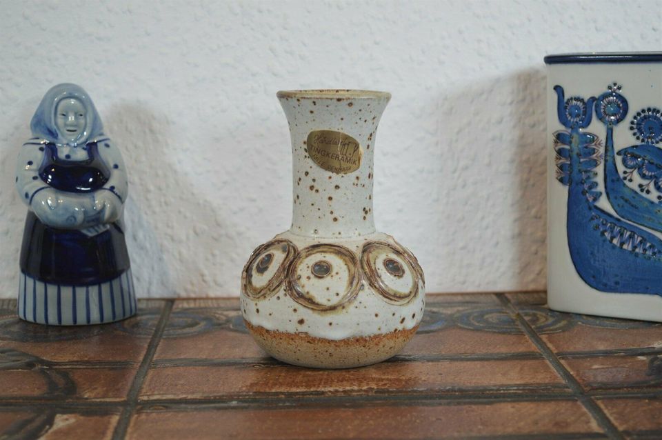 Tingkeramik Følle Art Ceramic Vase Denmark 1970s Danish Design