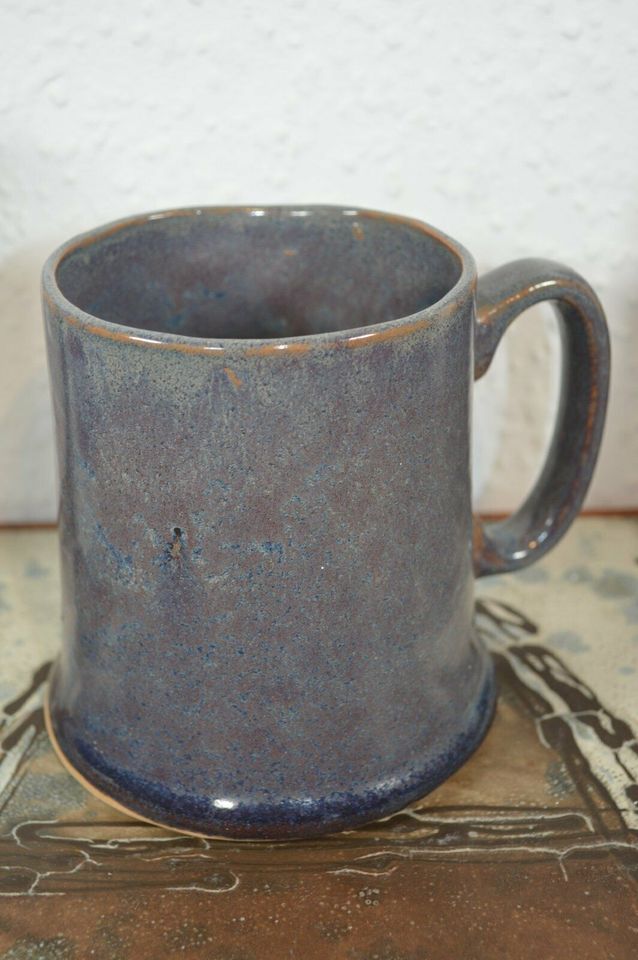 Vintage art ceramic mug with eagle crest studio pottery