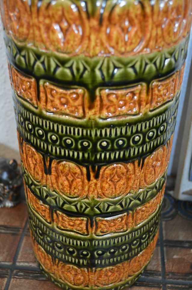 Scheurich Keramikvase Nummer 289-41 1970er Jahre Fat-Lava Popart Design