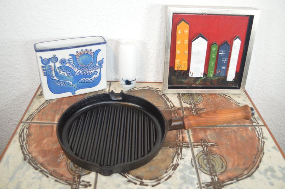 Vintage Ronab Le Gourmet Gense Sweden Design Gusseisen Grill Pfanne