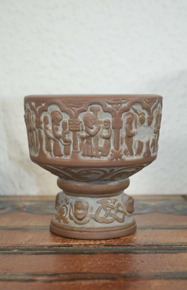 Michael Andersen Bornholm ceramic bowl baptismal font 1960s Danish design