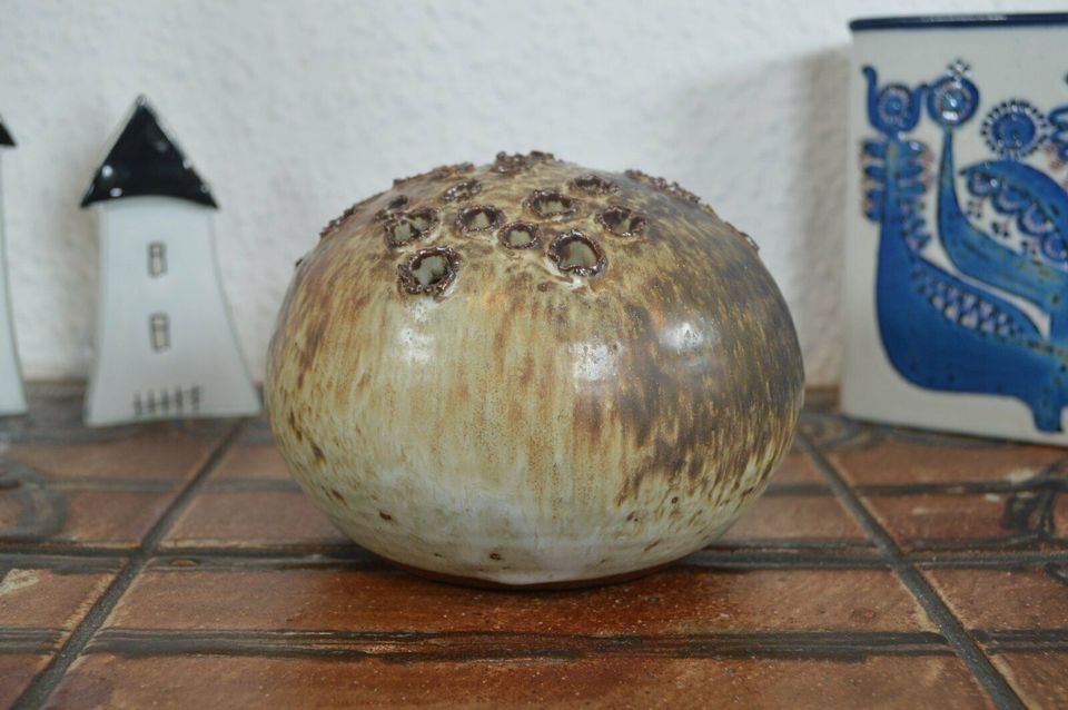 Modern Aage Würtz 1970s Danish Design Studio Ceramic Multi-Flower Vase Denmark