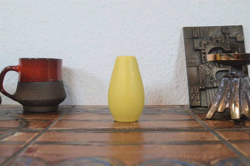 Scheurich 455-9 Keramik Vase 1960s Pop-Art Design Fat Lava Glasur