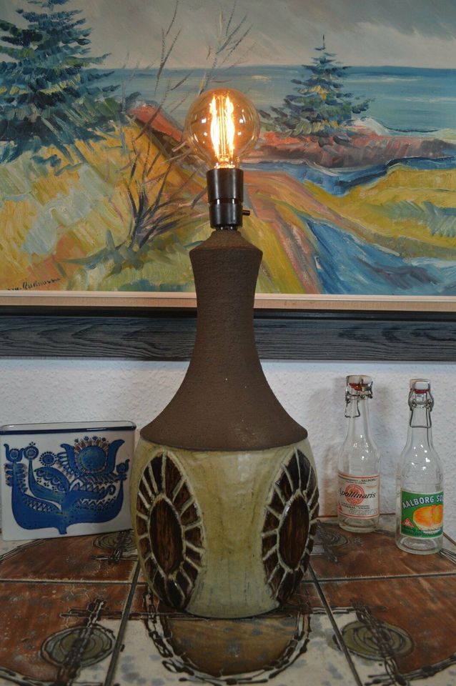 Large Borge Christoffersen Jeti table lamp for Haslev Keramik Denmark 1960s Danish Design