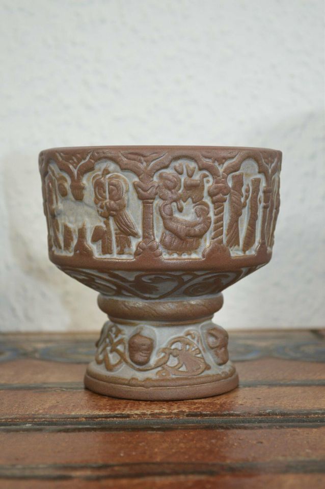 Michael Andersen Bornholm ceramic bowl baptismal font 1960s Danish design